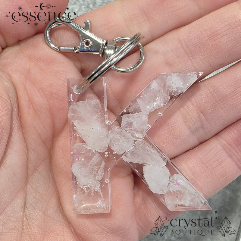 Crystal Resin Letter “K” Key Ring