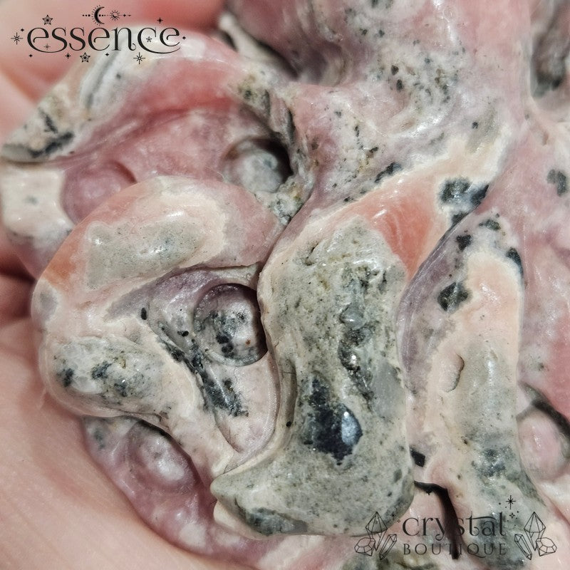 Rhodochrosite Octopus Carving