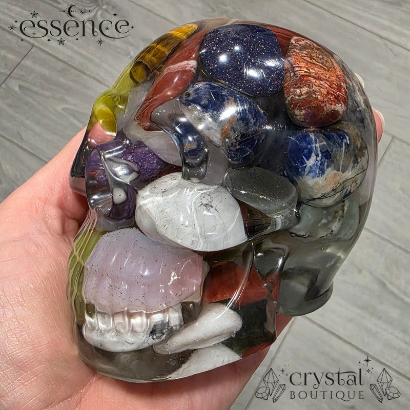 Large Resin Skull – Tumbled Stone