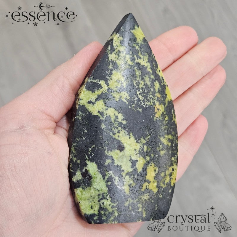 Serpentine In Hematite Free Form / Flames