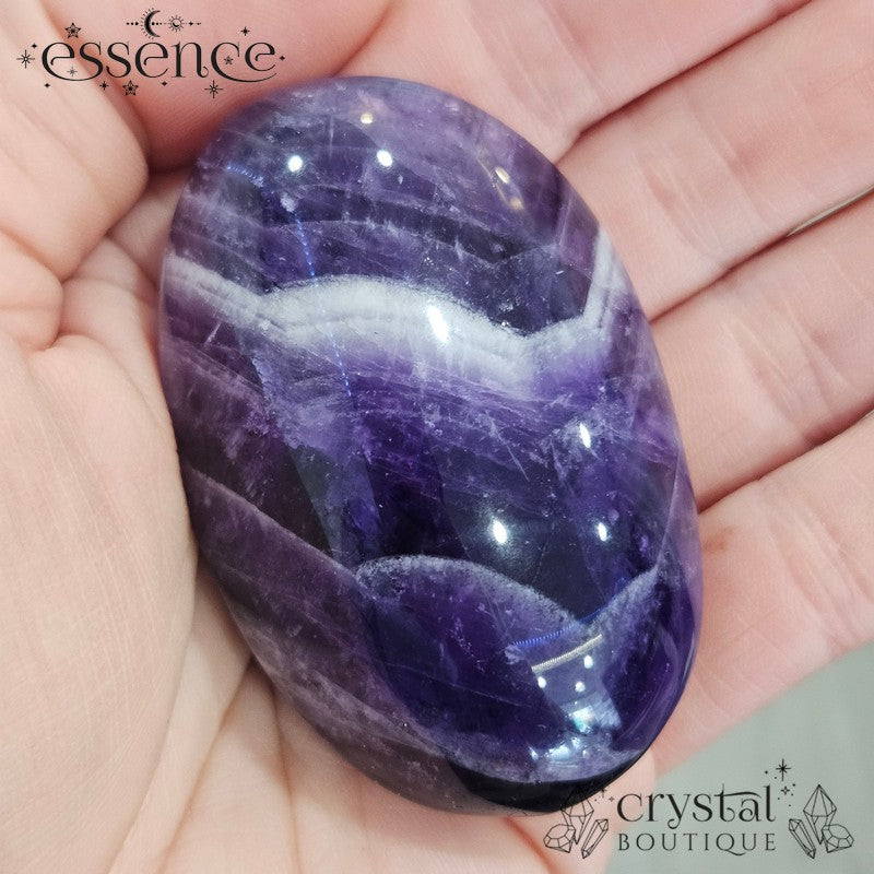 Chunky Chevron Amethyst palm stones