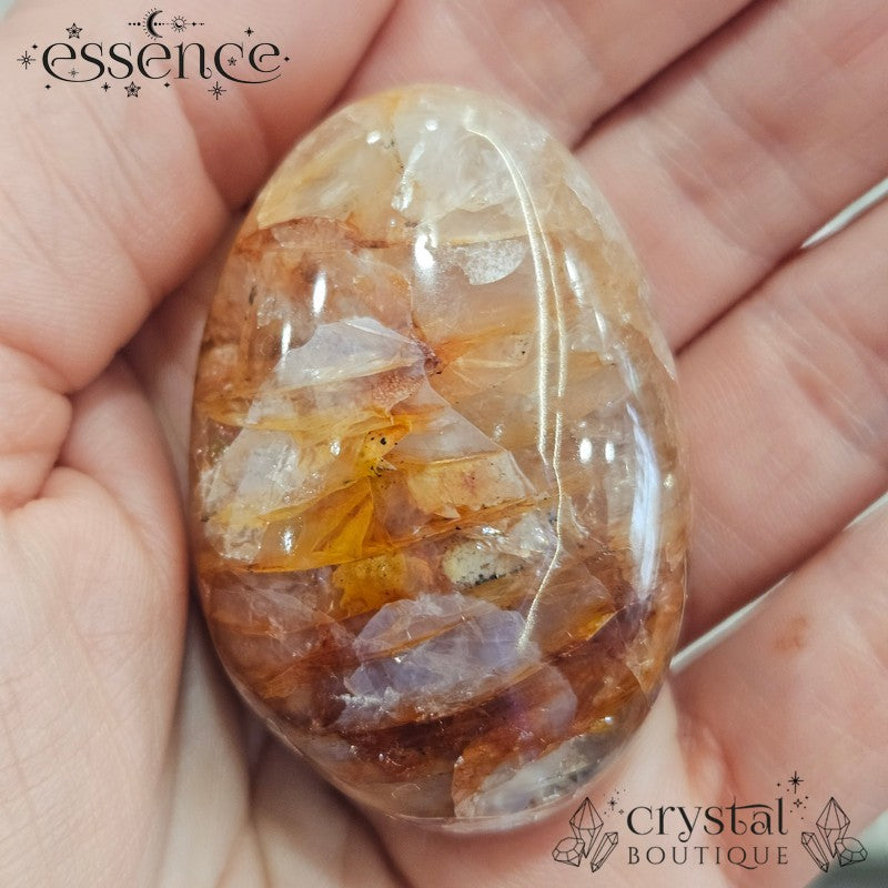 Fire Quartz (Hematoid Quartz) Palm Stones