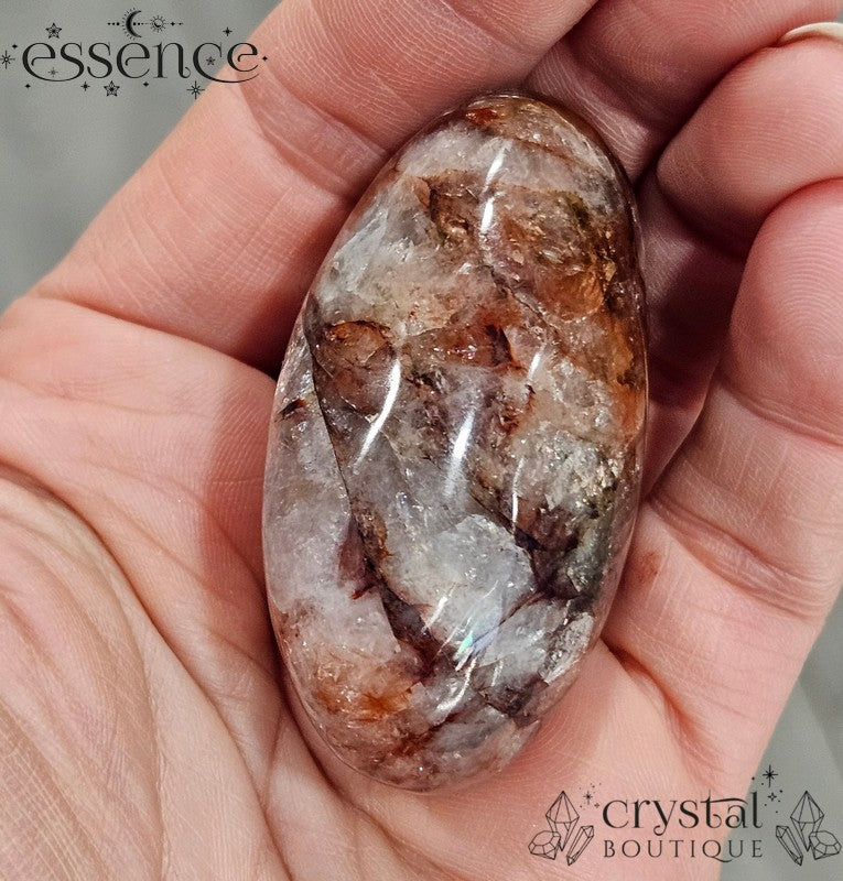 Fire Quartz Palm Stone (85g)