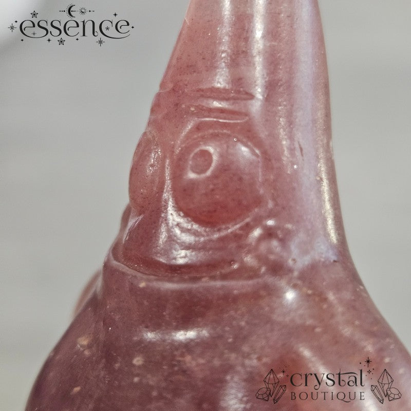 Strawberry Quartz Patrick-Inspired Crystal Carving