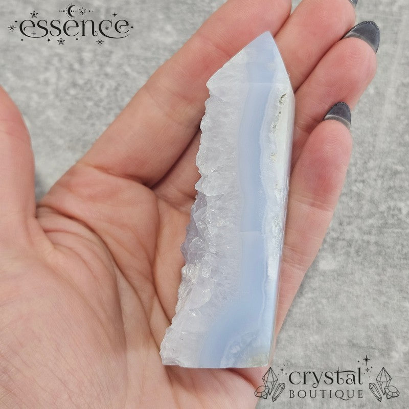 Blue Lace Agate Tower - Crystal Surf