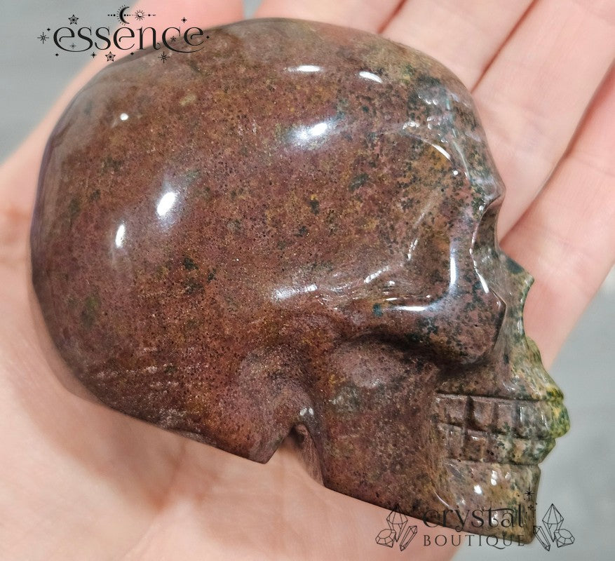 Ocean Jasper Skull- Ancient Grove