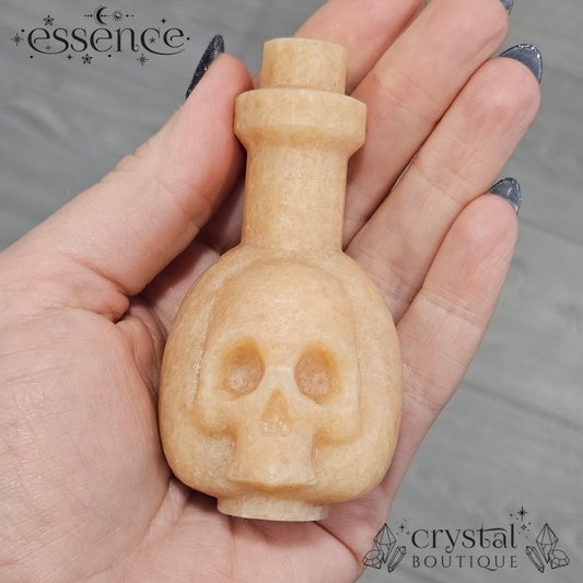 Orange Aventurine Skull Bottle
