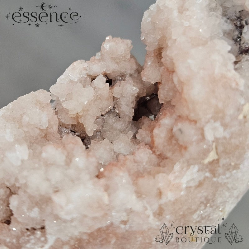 Pink Amethyst Tower – Soft Blush & Raw Sparkle (88g)