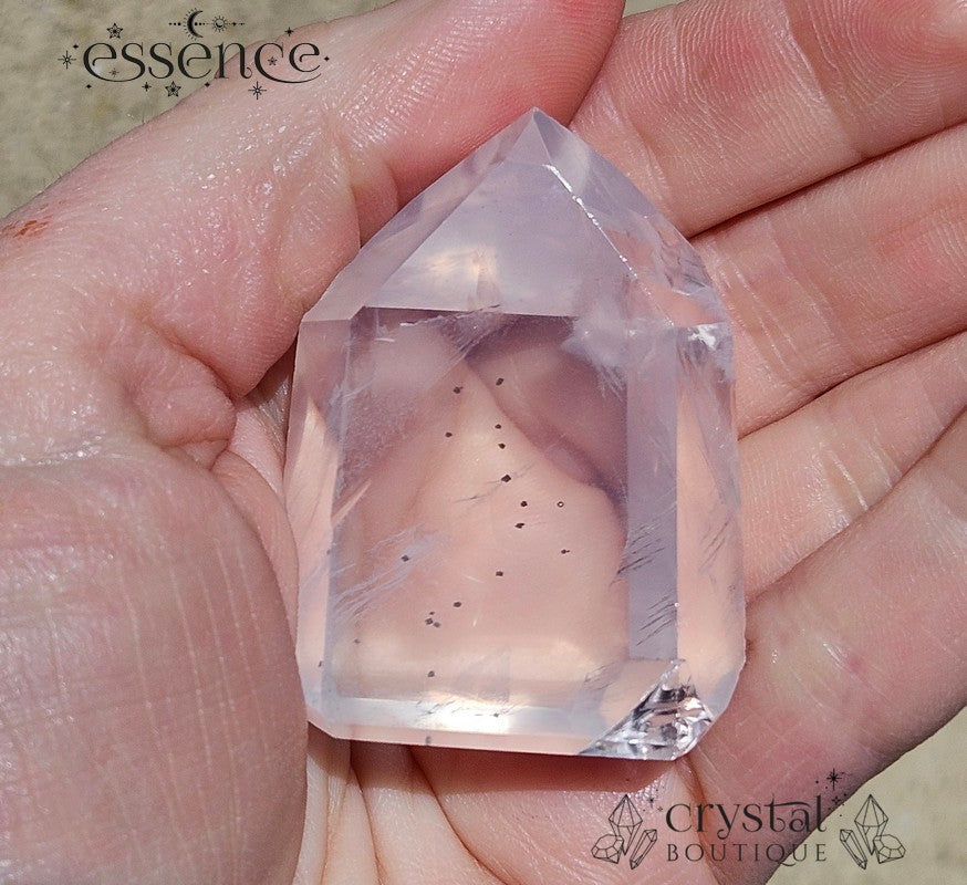 Girasol Quartz Tower with Pyrite Inclusions – 64g Intuition and Confidence