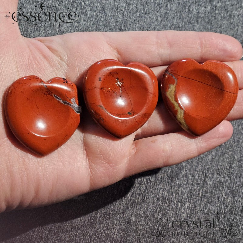 Red Jasper Heart Shaped Worry Stone