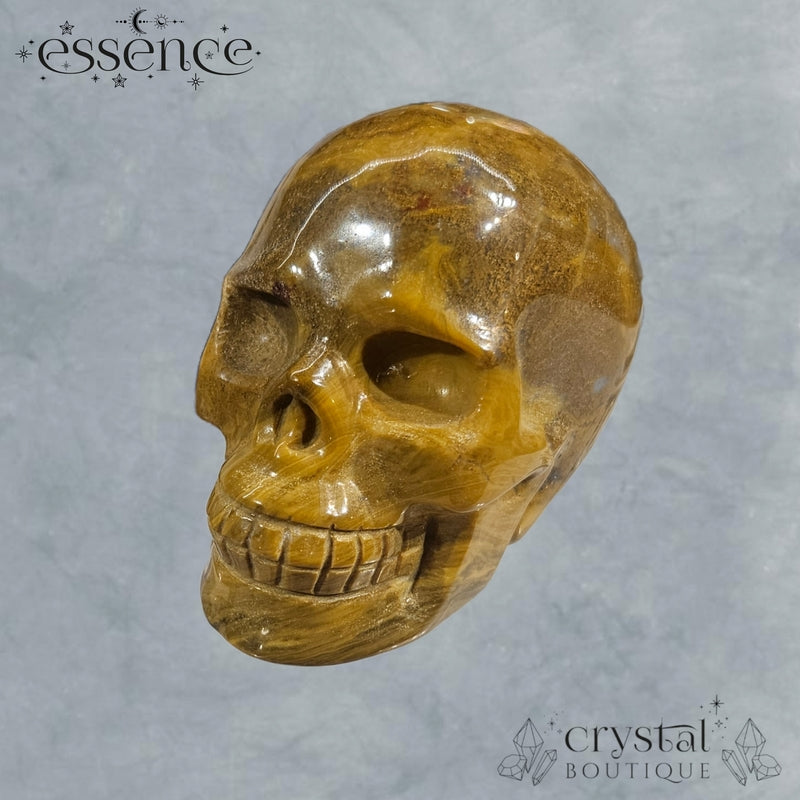 Ocean jasper/ Moss agate skull (Golden Grove)