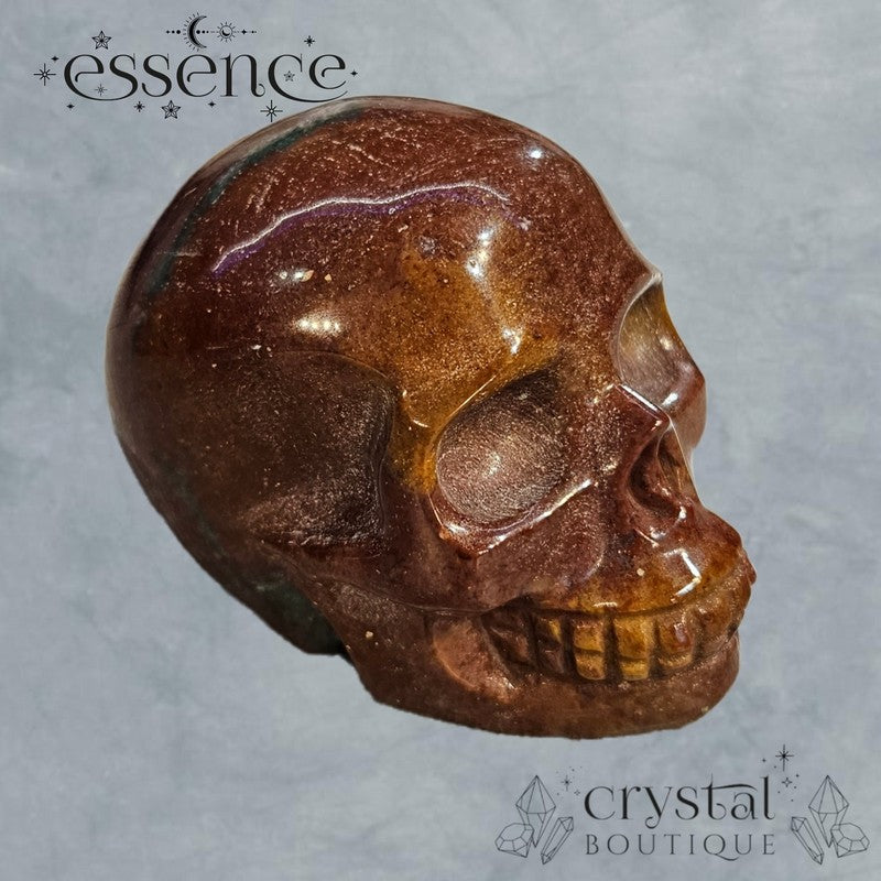Ocean Jasper Skull (Cocoa Embre)