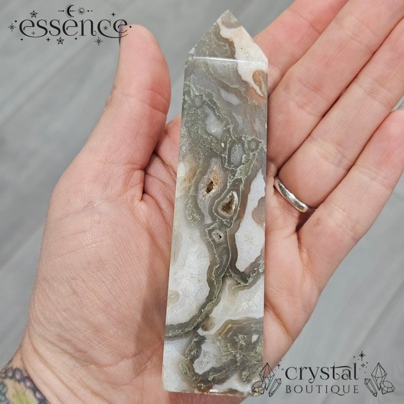 Moss Agate Tower🌿 Wild Roots | 164g