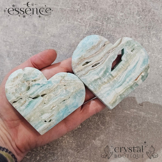 Blue Aragonite Hearts