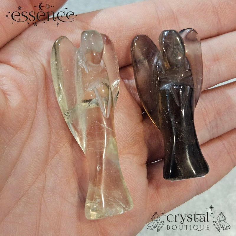 Brazilian Citrine & Smoky Quartz Crystal Angels