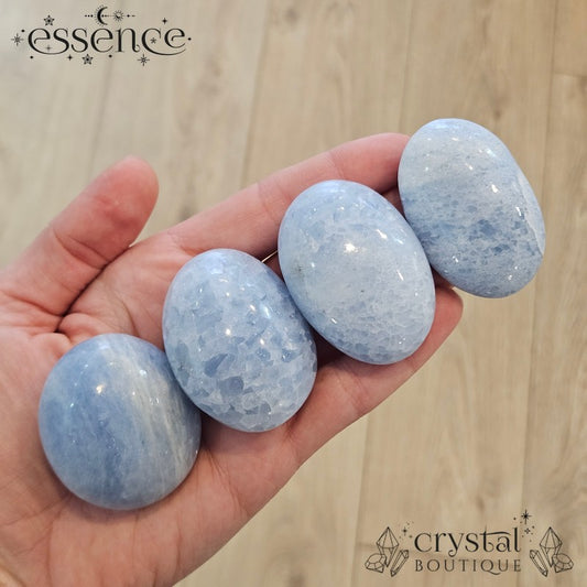 Blue Calcite Palm Stones