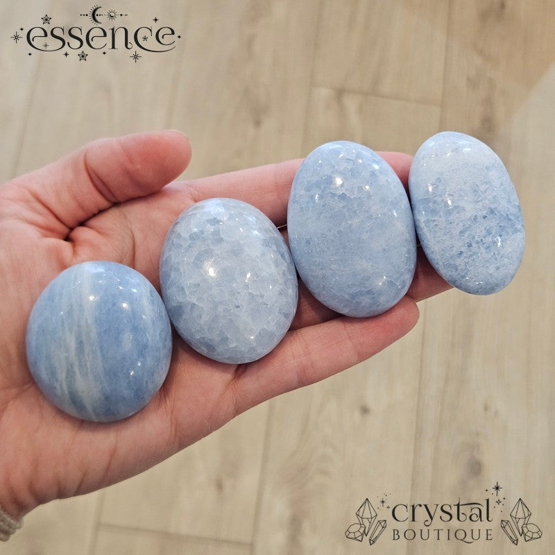 Blue Calcite Palm Stones