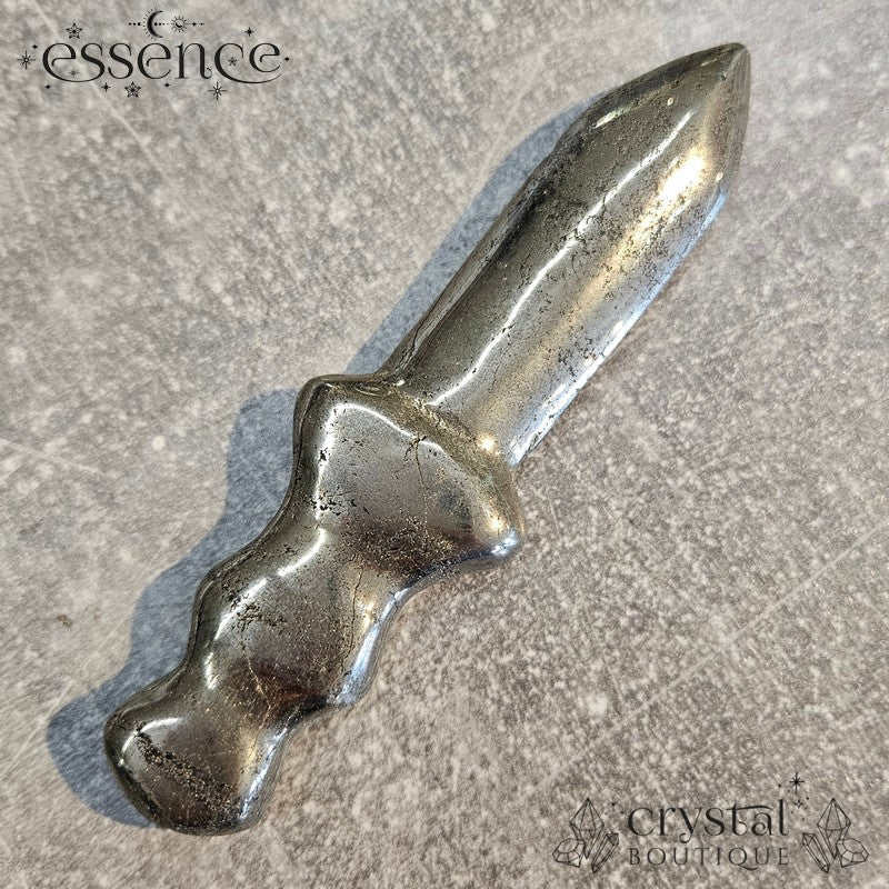 Pyrite Dagger Carving