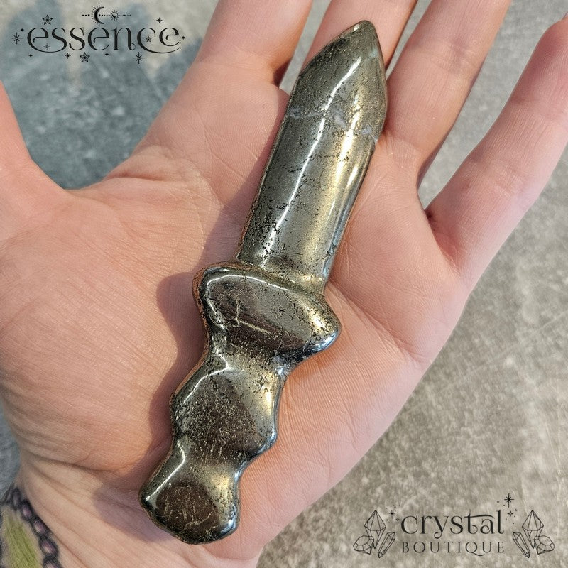 Pyrite Dagger Carving