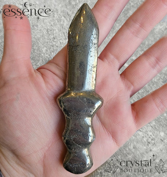 Pyrite Dagger Carving