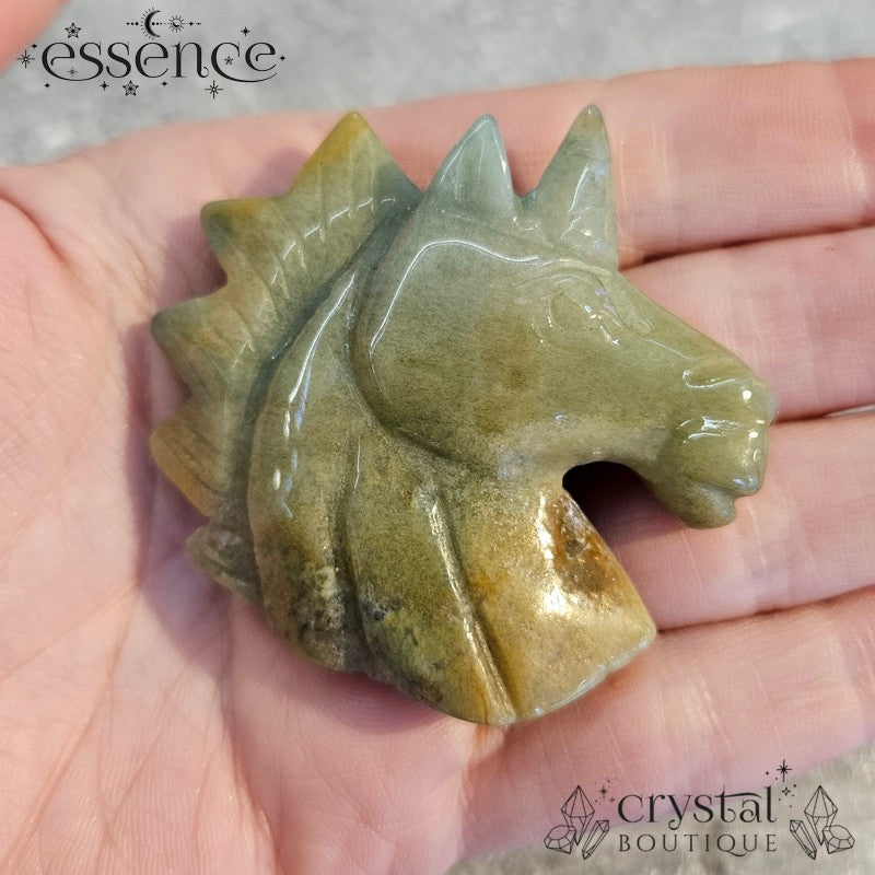 Moss Agate Unicorn