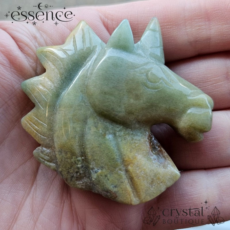 Moss Agate Unicorn