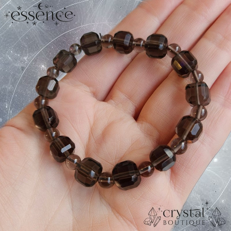 Faceted Cube Ice Obsidian Bracelet