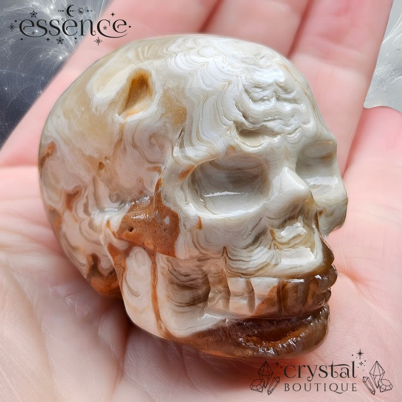 Amber Calcite Skull