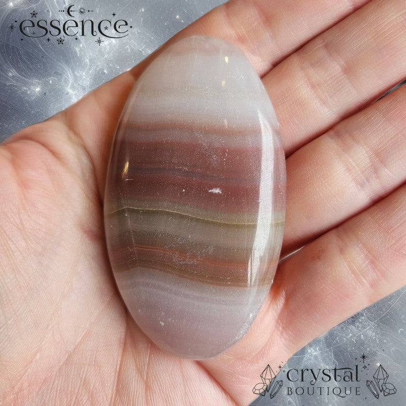 Banded Calcite Palm Stone