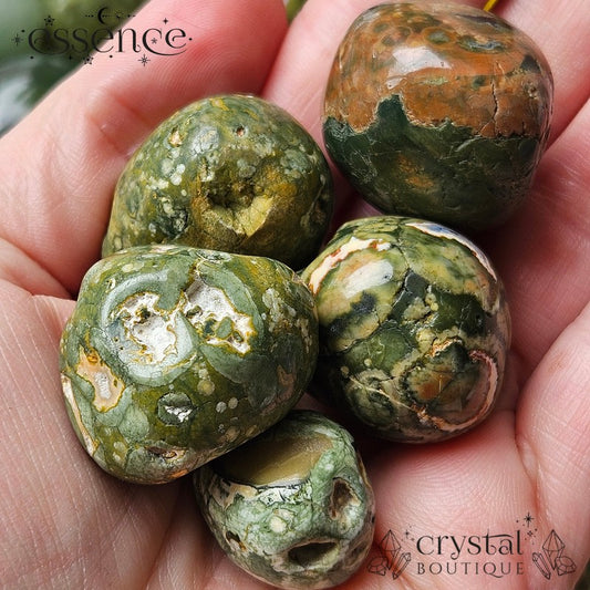 Rainforest Jasper Tumbled Stone