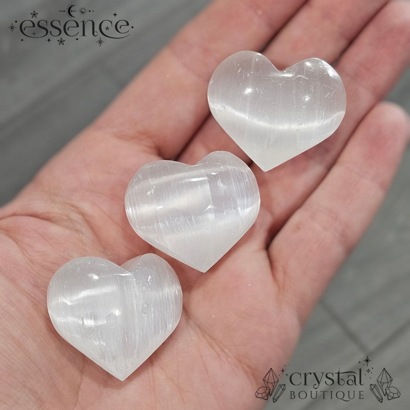 Selenite / Satin Spa Heart