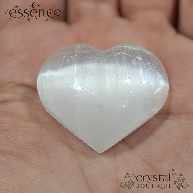 Selenite / Satin Spa Heart