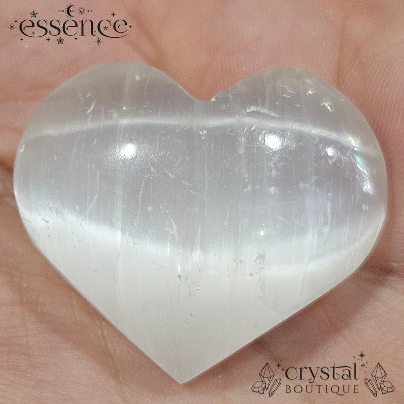 Selenite / Satin Spa Heart