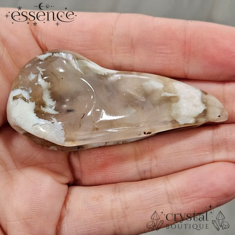 Flower Agate Raven Skull 35gms