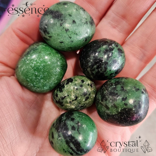 Ruby in Zoisite Tumbled Stone