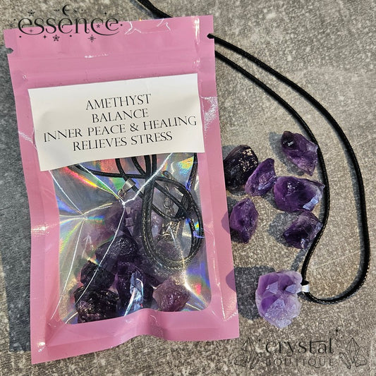 Amethyst Duo necklace and loose stones (Online Exclusive)