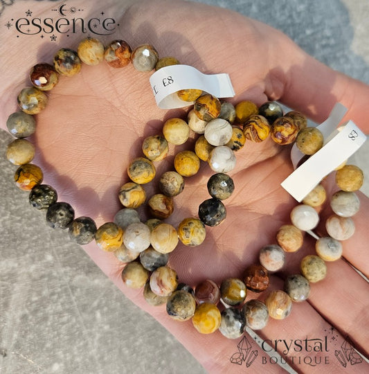 Crazy Lace Agate Faceted Bracelet