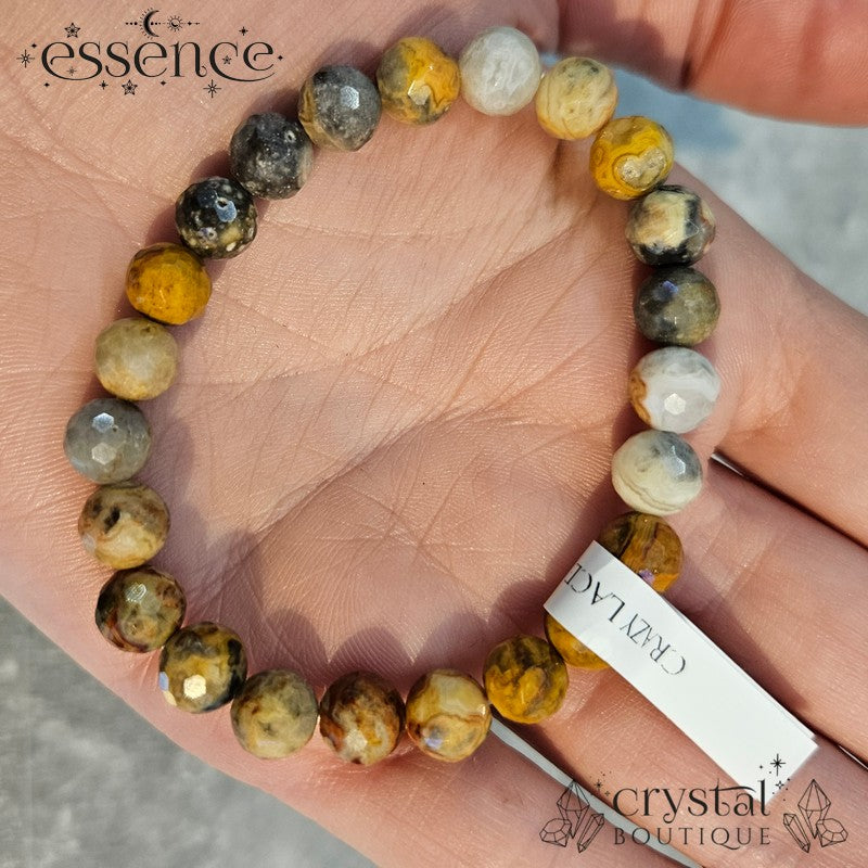 Crazy Lace Agate Faceted Bracelet