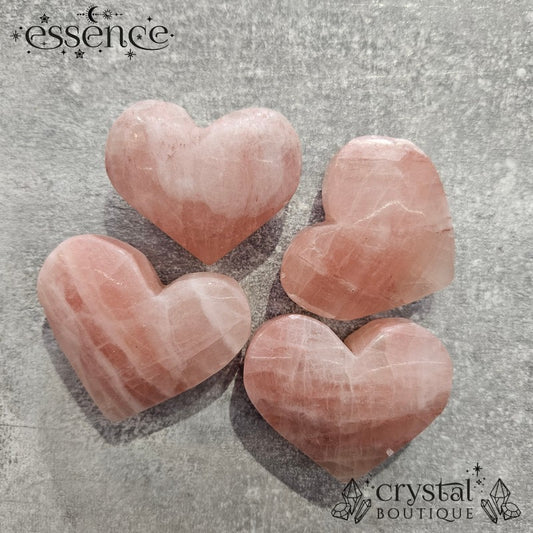 Strawberry Calcite Heart