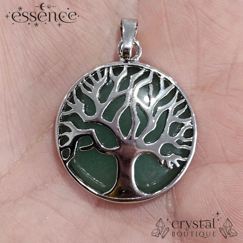 Green Aventurine Tree Of Live Pendant