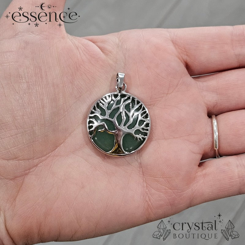 Green Aventurine Tree Of Live Pendant