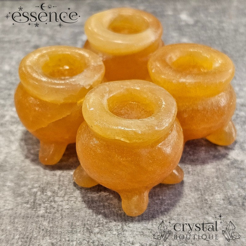 Orange Calcite Mini Cauldron