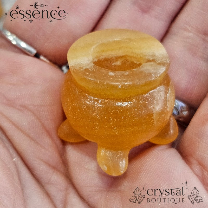 Orange Calcite Mini Cauldron