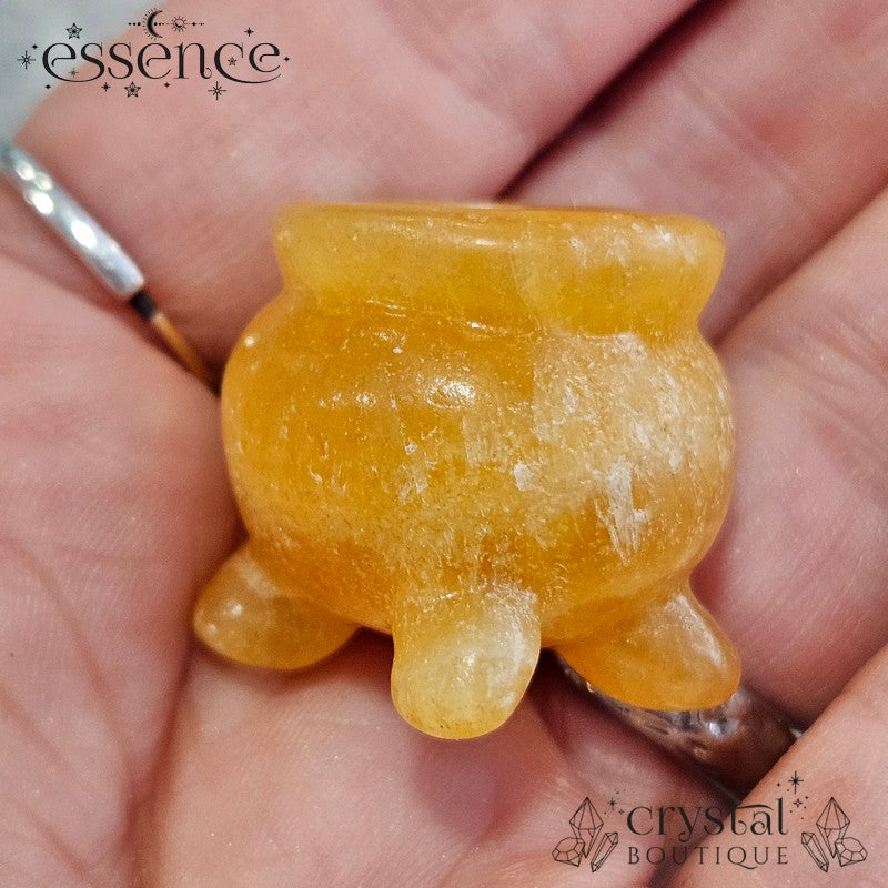 Orange Calcite Mini Cauldron