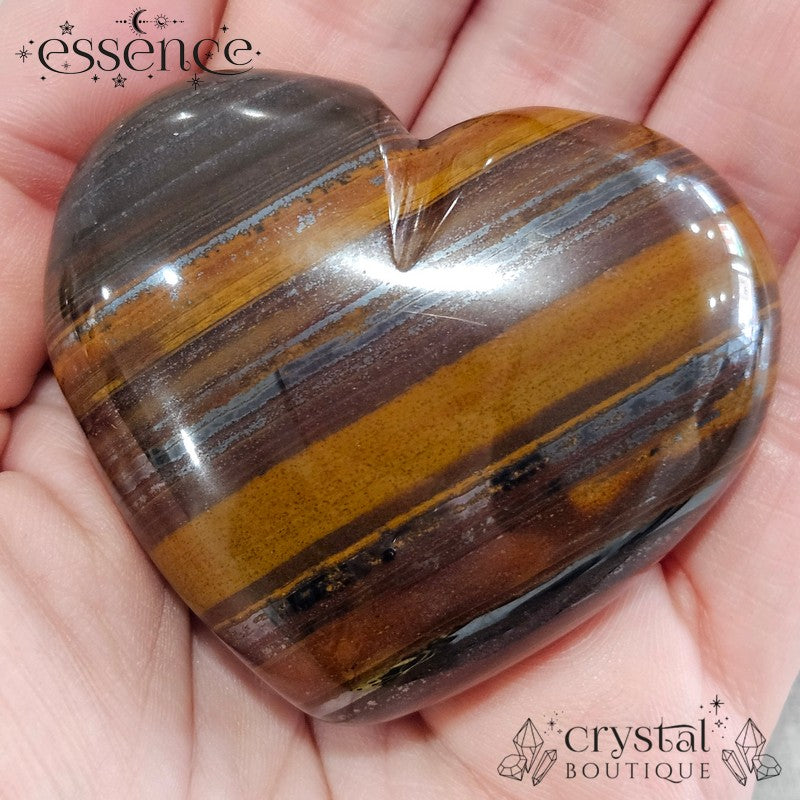 Muggle Stone (Iron Tigers Eye) Heart