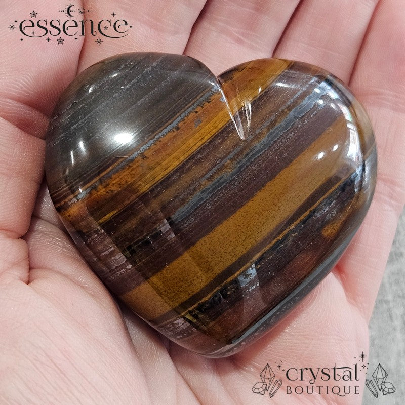 Muggle Stone (Iron Tigers Eye) Heart