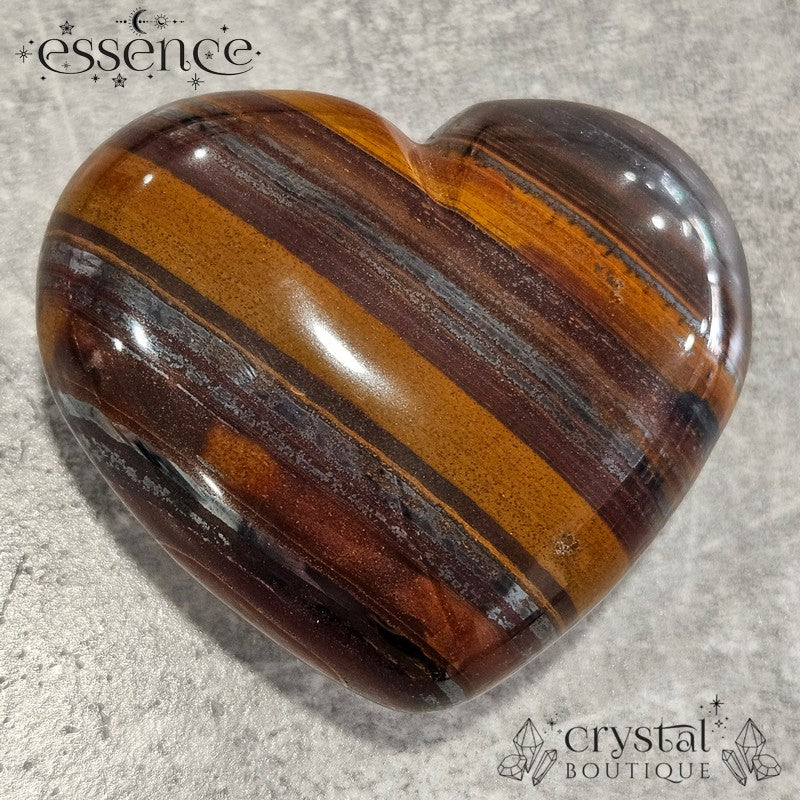 Muggle Stone (Iron Tigers Eye) Heart