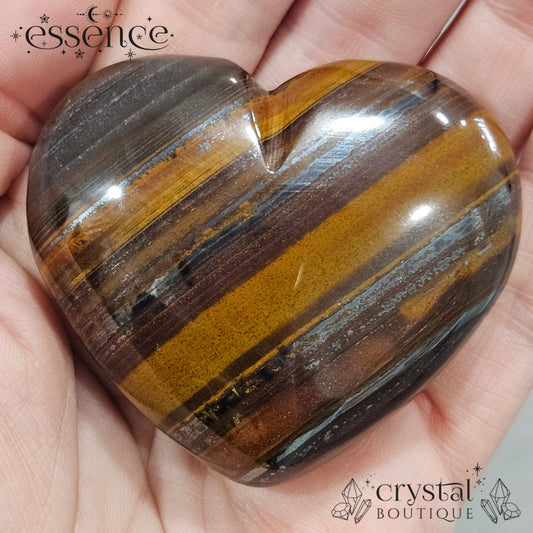 Muggle Stone (Iron Tigers Eye) Heart