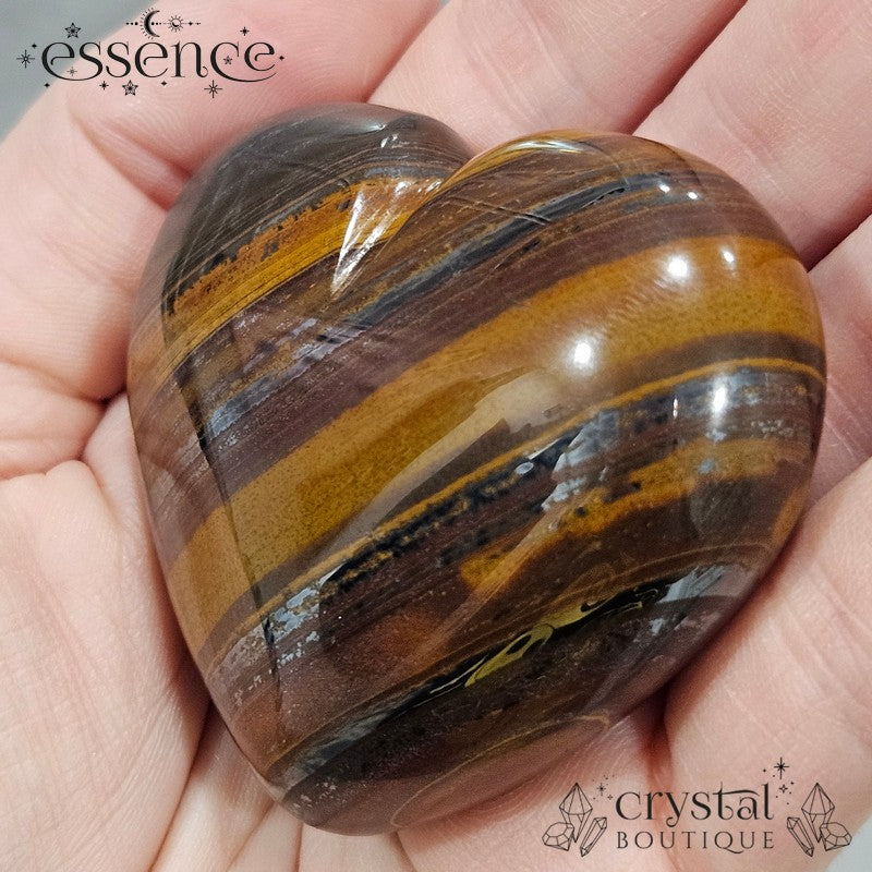 Muggle Stone (Iron Tigers Eye) Heart