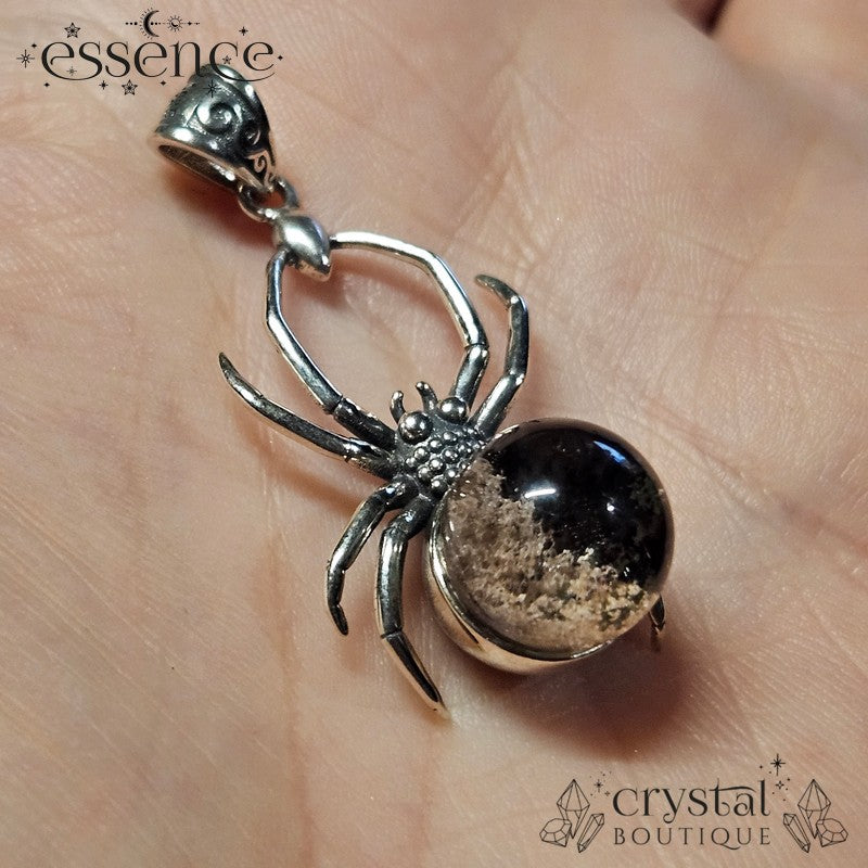 S925 Garden Quartz Spider Pendant